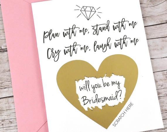 Bridesmaid Scratch Off Card (FPS00S21)