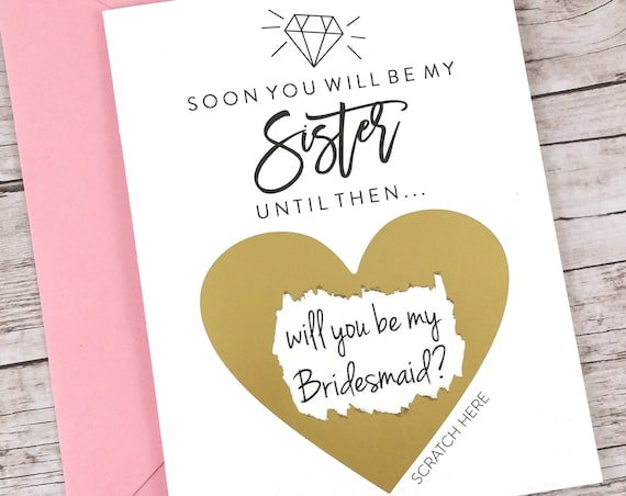 Bridesmaid Scratch Off Card (FPS00S25)