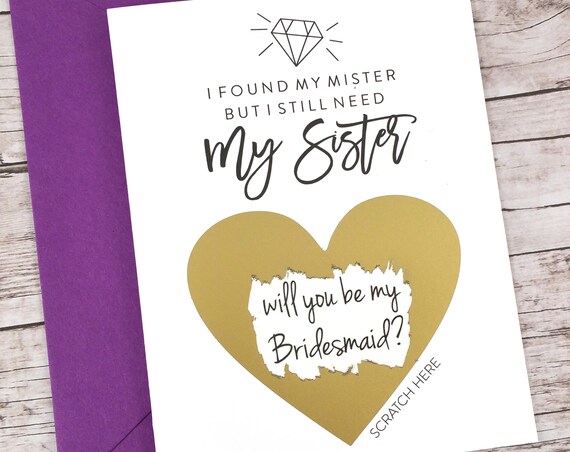 Bridesmaid Scratch Off Card (FPS00S28)