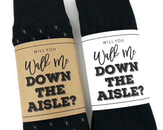 Will You Walk Me Down The Aisle Sock Wrapper