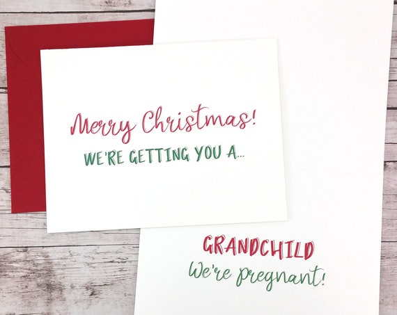 Merry Christmas We're Getting You a Grandchild Card (FPSCH10)