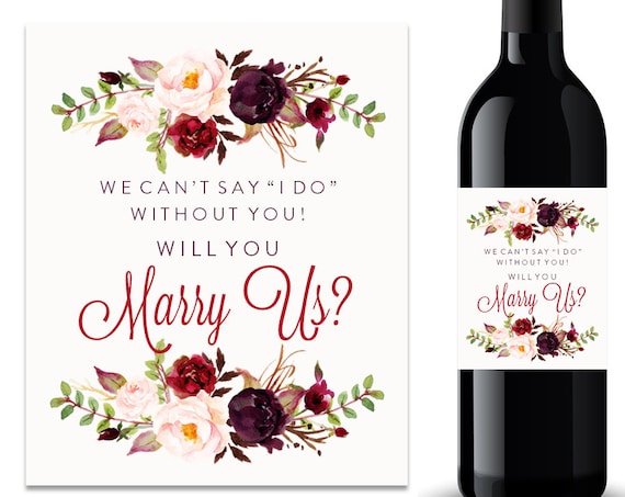 Will You Marry Us Wine Label (FPS0050)