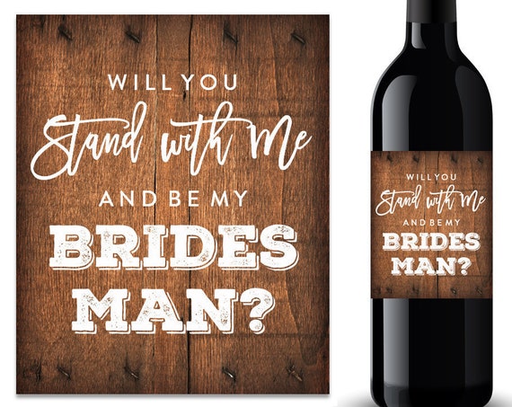 Will You Be My Bridesman Wine Label (FPSWL02)