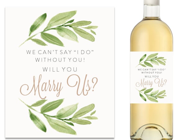 Will You Marry Us Wine Label (FPS0060)