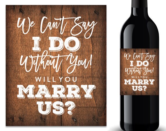 Will You Marry Us Wine Label (FPSWL04)