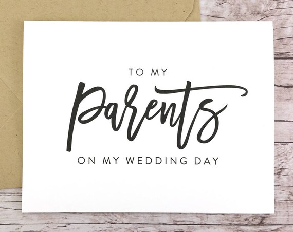 To My Parents On My Wedding Day Card (FPS0017)