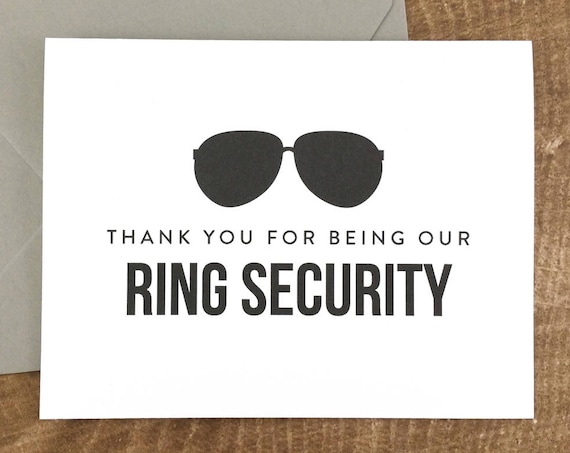 Thank You For Being Our Ring Security Card (FPS0006)