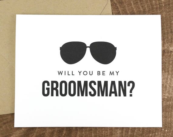 Will You Be My Groomsman Card Funny Groomsman Card (FPS0006)