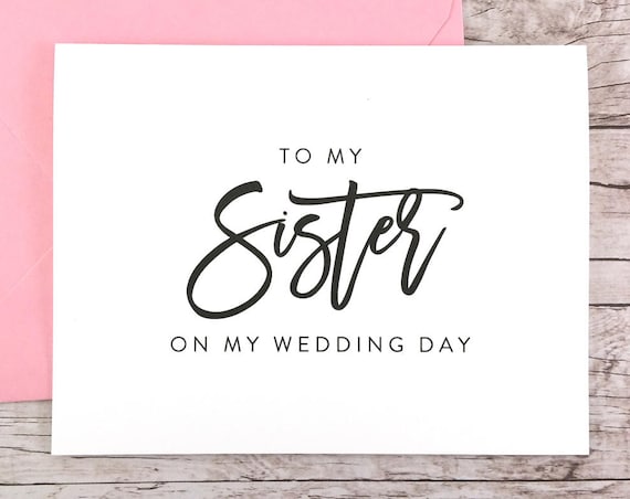 To My Sister On My Wedding Day Card (FPS0017)