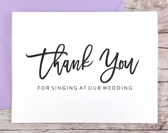 Thank You For Singing At Our Wedding Card (FPS0017)