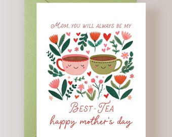 Punny Best-Tea Mother's Day Card for Mom - (FPSMD0024)