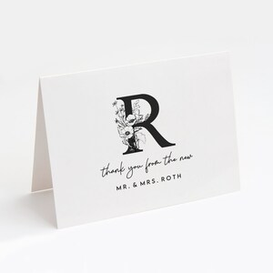 Set of Personalized Wedding Thank You Cards With Envelopes (FPS0032TYP ...