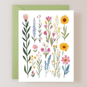 Set of 3 Floral Greeting Cards with Envelopes, Blank Greeting Cards, Blank Floral Cards - (FPSBG0001)