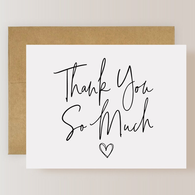 Set of Thank You Cards With Envelopes (FPS0008TY) - Etsy