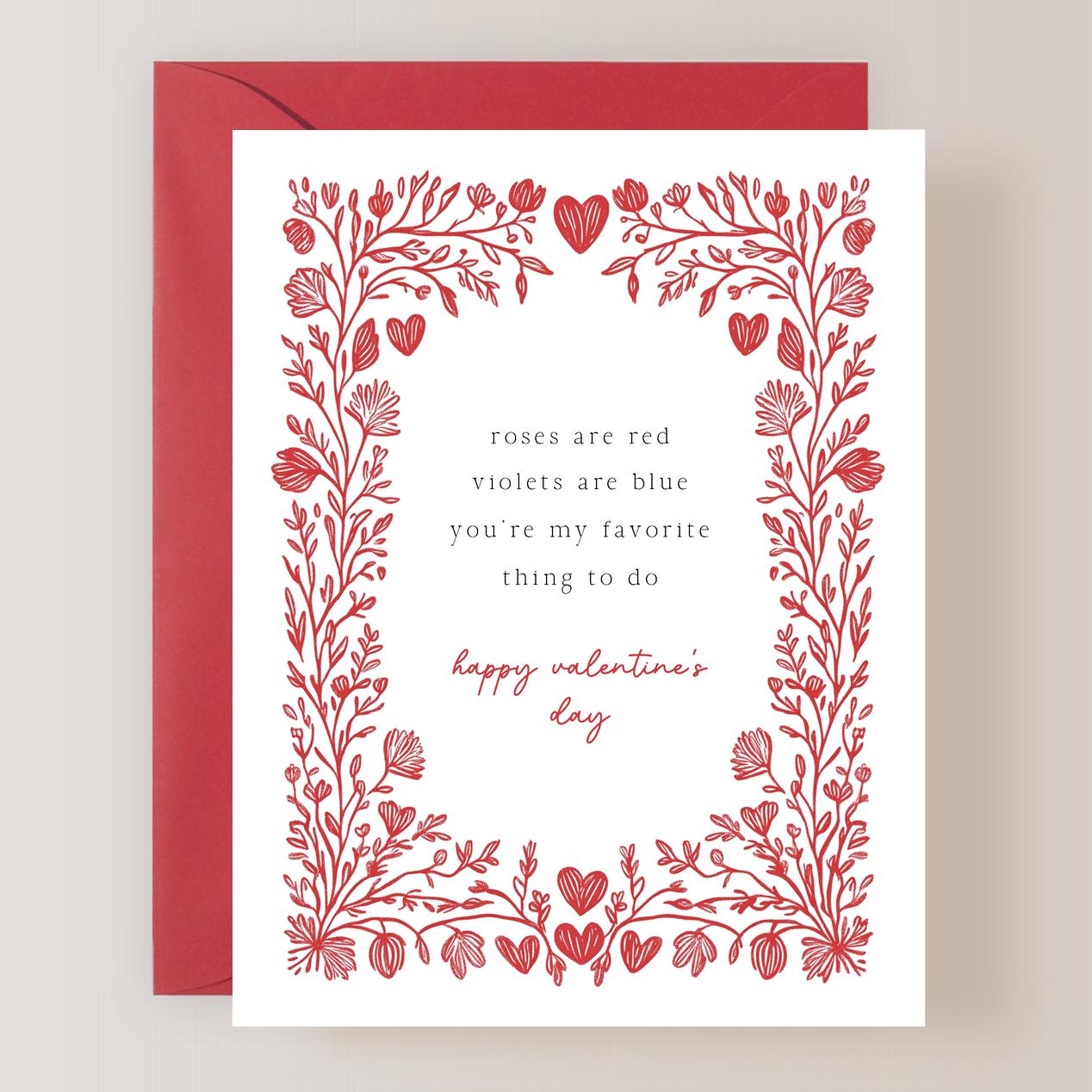Roses are Red, Dirty Little Biatch - Galentine's Day Greeting Card Roses are Red, Dirty Little Biatch - Galentine's Day Greeting Card