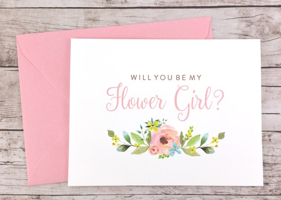 FPS0024 Flower Girl Proposal Card Will You Be My Flower Girl Card