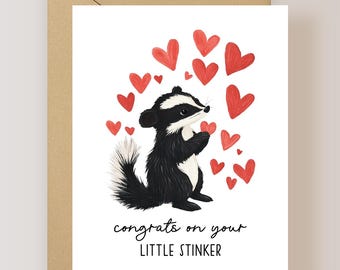 Funny New Baby Card, Congrats Baby Shower Card - (FPSNB0005)