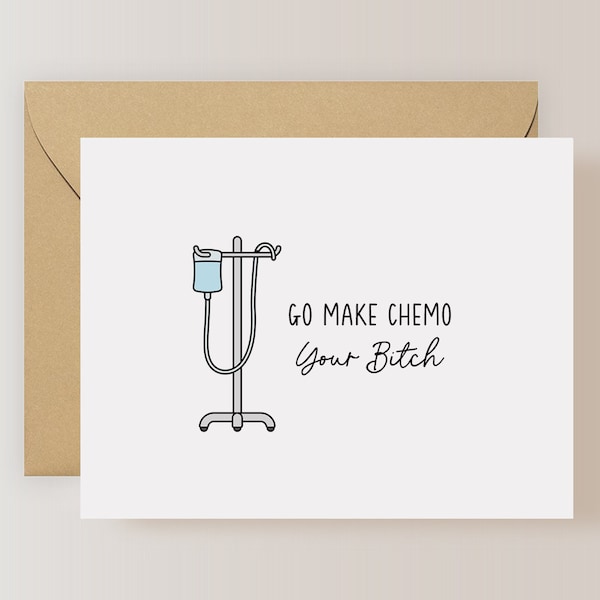 Chemo Card, Beat Cancer Card, Funny Cancer Card