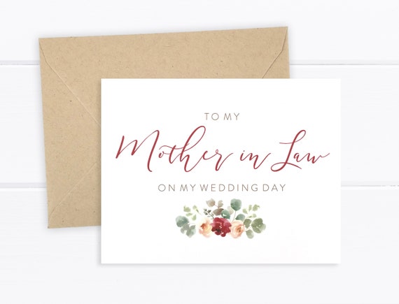 Floral Card - To My Parents On My Wedding Day Card Parents of the Bride Wedding Card Parents of the Groom FPS0066