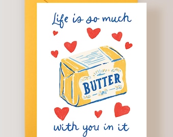 Punny Butter Card for Valentine's Day, Anniversary - (FPSVD0026)