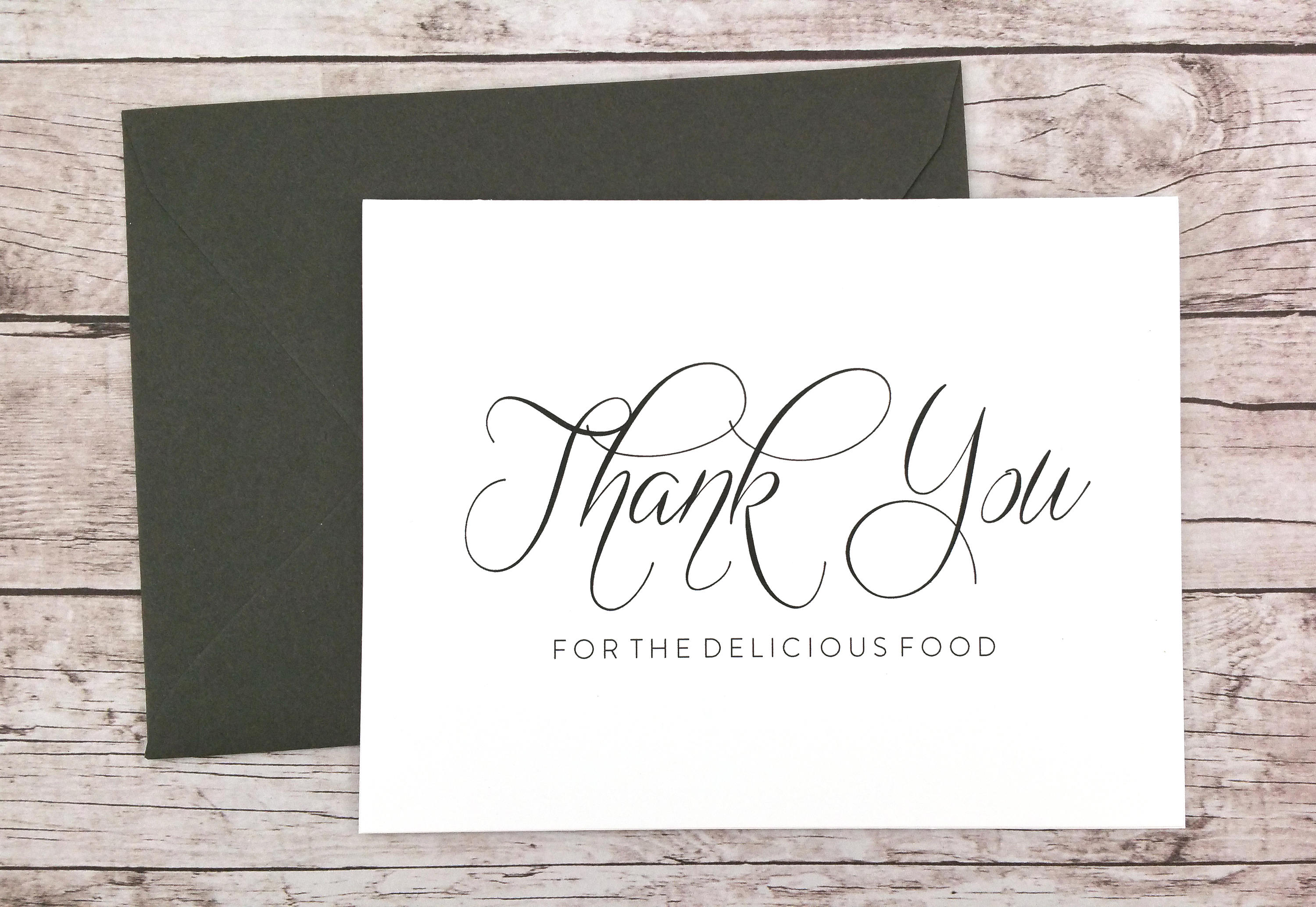 Thank You for the Delicious Food Card Wedding Thank You Etsy Singapore
