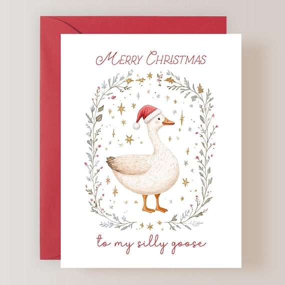 Silly Goose Christmas Card for Son, Daughter - (FPSCHR0003)
