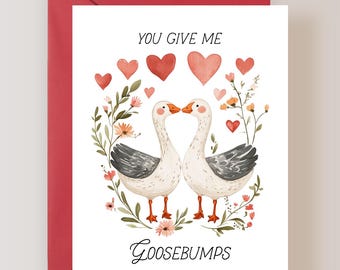Love Pun Card, Goose Valentines Day Card, Anniversary Card - (FPSVD0013)