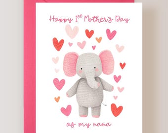 First Mothers Day Card for Nana, Happy 1st Mother's Day as my Nana - (FPSMD0020)
