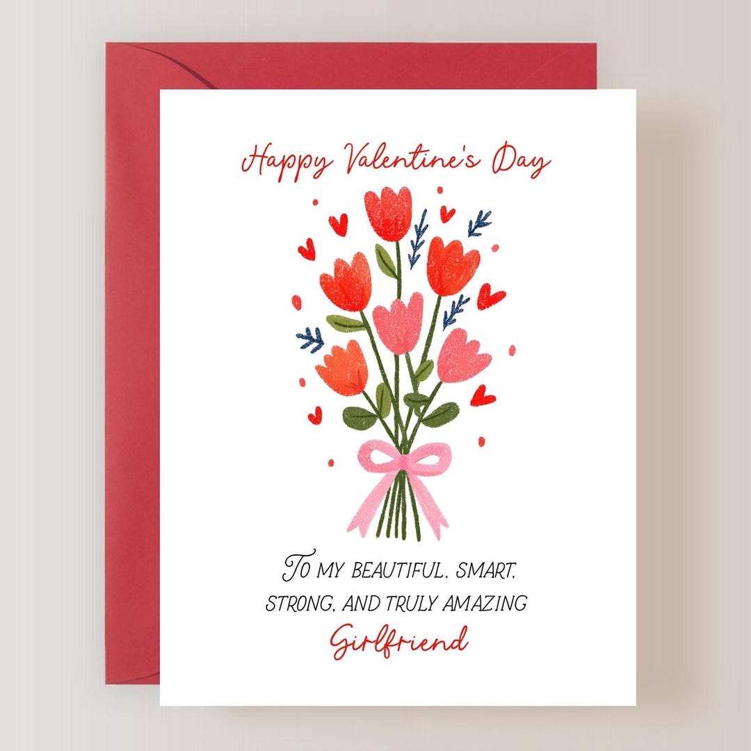 Girlfriend Valentines Card, Valentines Day Card for Her - (FPSVD0050 ...