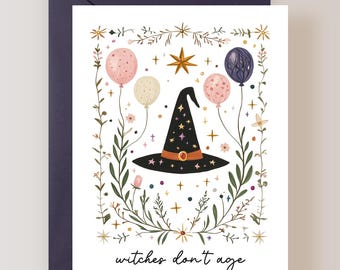 Witch Birthday Card, Magical Birthday Card - (FPSBI0024)