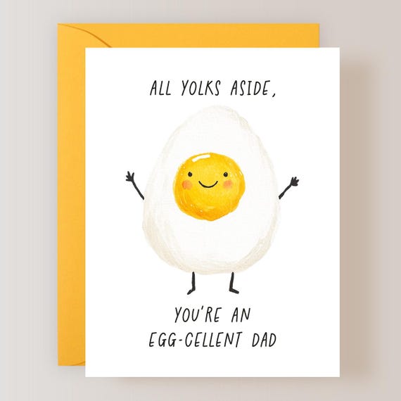 Dad Jokes Card, Funny Fathers Day Card, Egg Card for Dad - (FPSFD0011)