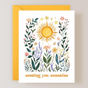 Sending You Sunshine Card, Encouragement Card, Thinking of You Card - (FPSSYM0006) image 1