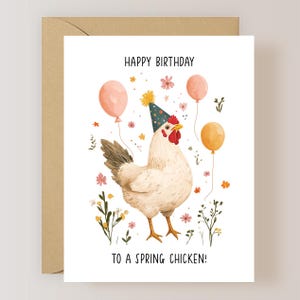 Chicken Birthday Card, Humorous Birthday Card - (FPSBI0032)