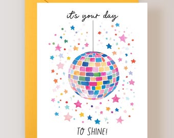 Disco Ball Birthday Card - (FPSBI0071)