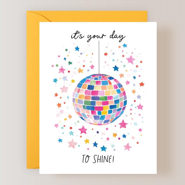 Disco Ball Birthday Card - (FPSBI0071)