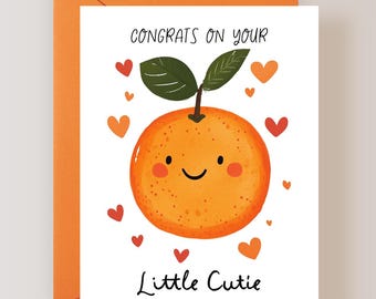 New Baby Card, Little Cutie Baby Shower Card - (FPSNB0003)
