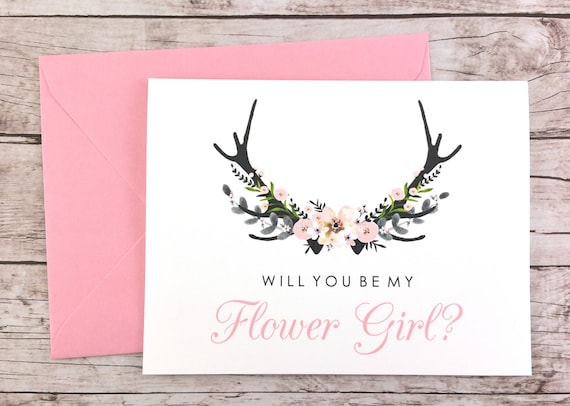 FPS0024 Flower Girl Proposal Card Will You Be My Flower Girl Card