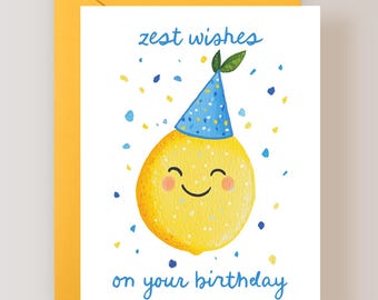 Lemon Birthday Card, Pun Birthday Card - (FPSBI0064)