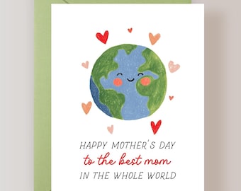 Happy Mother's Day Card to the Best Mom in the Whole World - (FPSMD0032)
