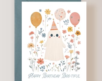 Ghost Birthday Card, Cute Birthday Card for Her, Birthday Card for Wife, Girlfriend - (FPSBI0044)