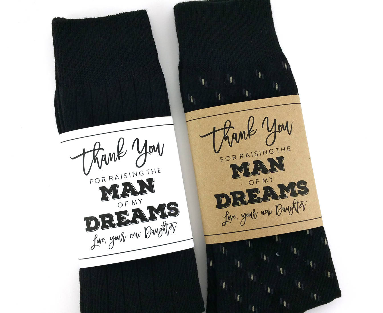 Thank You for Raising the Man of my Dreams Sock Wrapper | Etsy