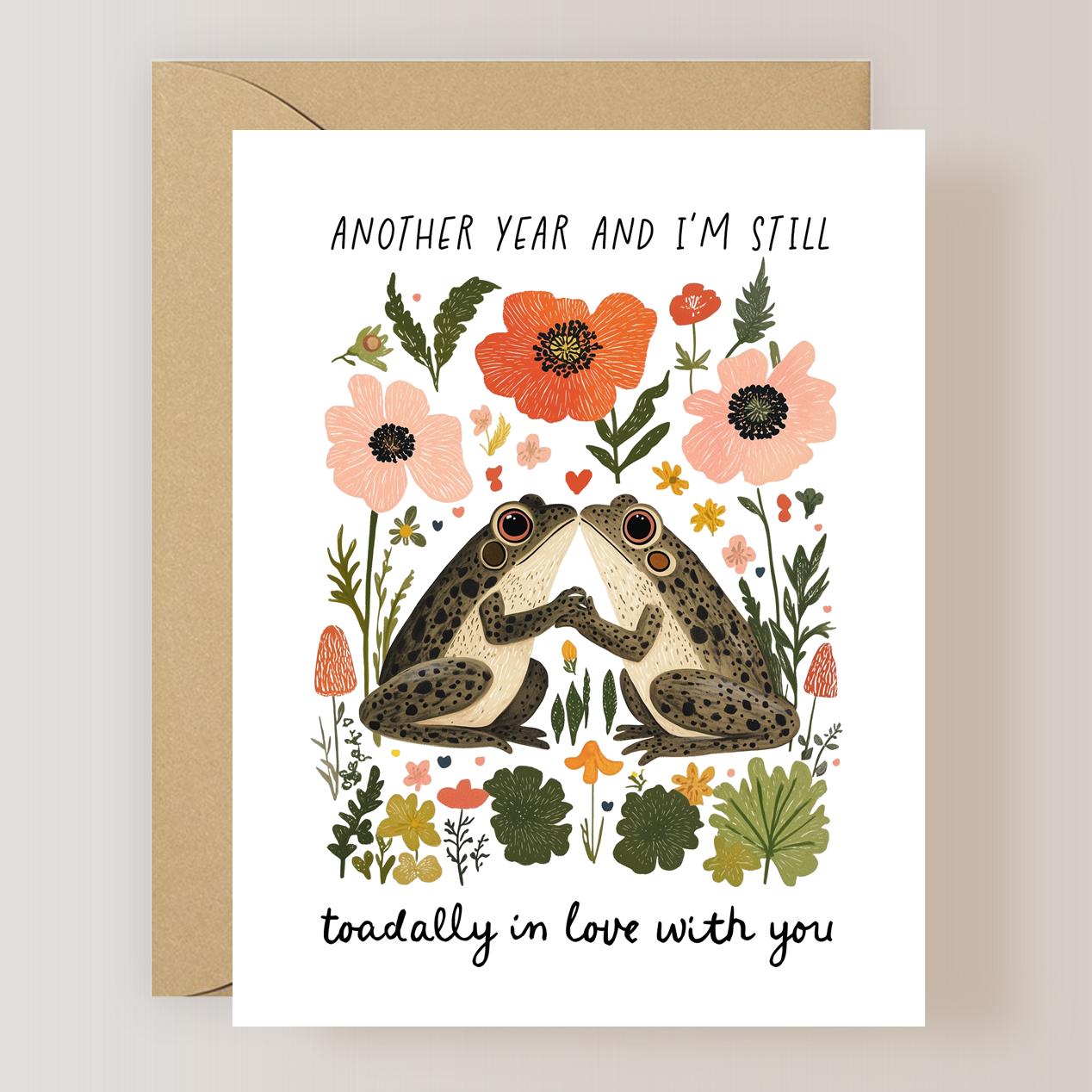 Frog Anniversary Card, I Love You Card - (FPSANN0004)