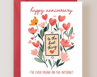 Anniversary Card for Girlfriend, Boyfriend, Dating App Card - (FPSANN0024)