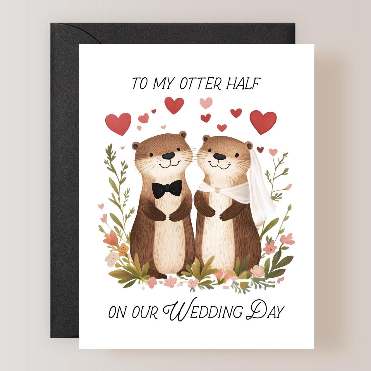 On Our Wedding Day Card, Card for Groom from Bride, Card for Bride from Groom - (FPSWD0006)