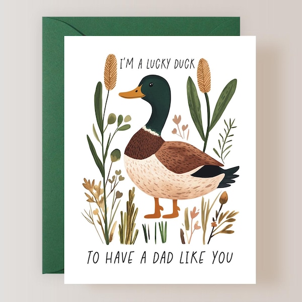 Duck Fathers Day Card, Dad Birthday Card - (FPSFD0006)
