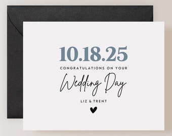 Personalized Card for Wedding, Congratulations Wedding Card, Custom Wedding Card