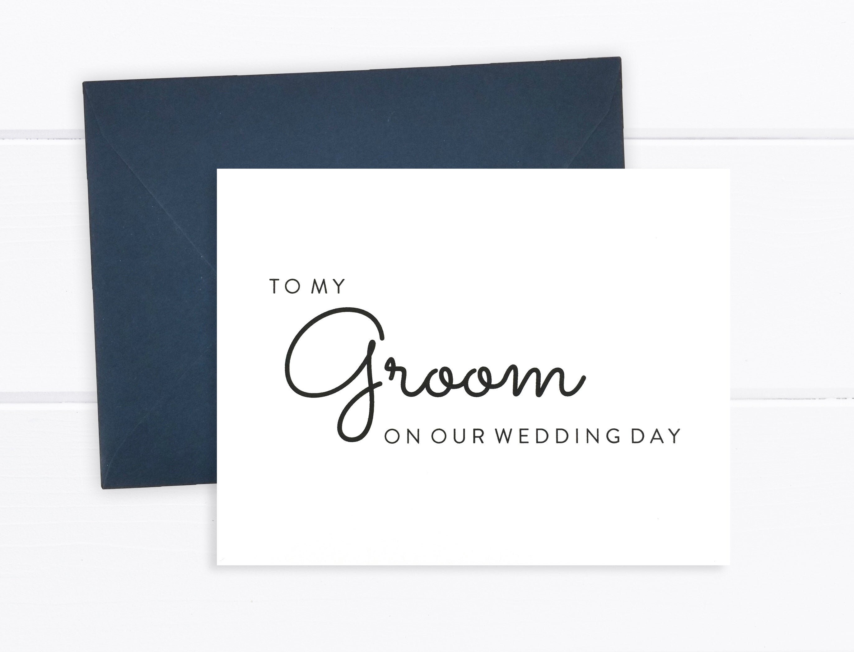 To My Groom On Our Wedding Day Card To My Groom Card Wedding - Etsy España