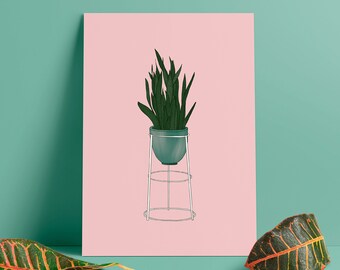 Jamie Plant Illustration Print / A4 / A5 / Wall Art Photo Picture Poster / Home Decor / Gift