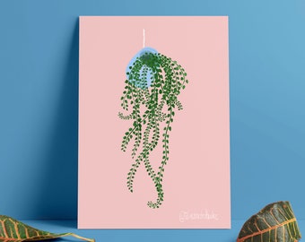 Mabel Plant Illustration Print / A4 / A5 / Wall Art Photo Picture Poster / Home Decor / Gift