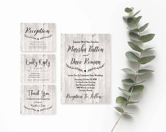 wedding invitation kits etsy